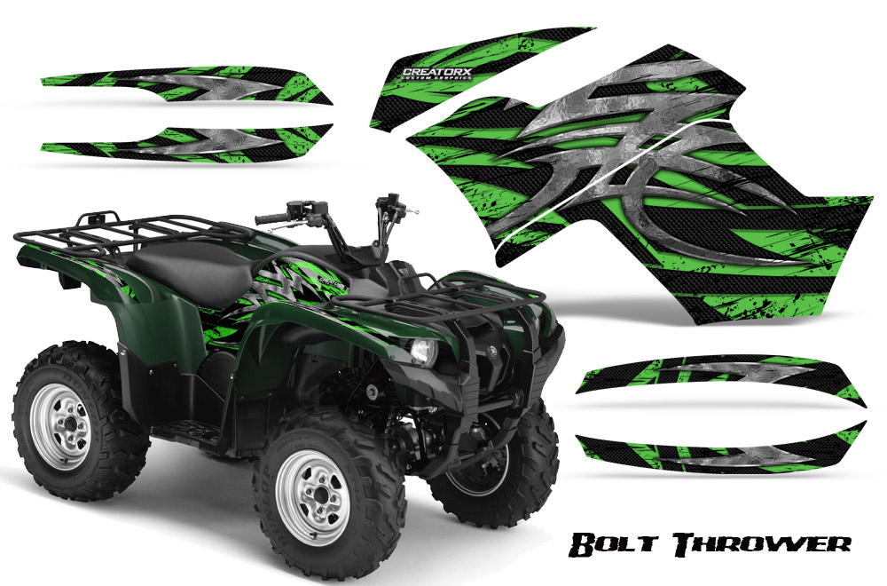 Yamaha Grizzly 700 Graphics Kit Bolt Thrower Green